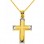 Χρυσός βαπτιστικός σταυρός Κ14 με αλυσίδα