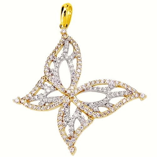 Χρυσό μενταγιόν πεταλούδα Κ14