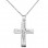 Λευκόχρυσος  βαπτιστικός σταυρός Κ14 με αλυσίδα