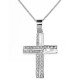 Λευκόχρυσος  σταυρός Κ14 με αλυσίδα