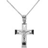 Λευκόχρυσος  βαπτιστικός σταυρός Κ14 με αλυσίδα