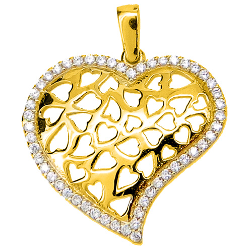 Χρυσό μενταγιόν Κ14 με ζιργκόν