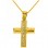 Χρυσός βαπτιστικός σταυρός Κ14 με αλυσίδα