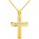 Χρυσός μασίφ σταυρός βάπτισης αρραβώνα Κ14 με αλυσίδα