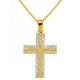 Χρυσός βαπτιστικός σταυρός Κ14 με αλυσίδα