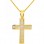 Χρυσός μασίφ γυναικείος βαπτιστικός σταυρός Κ14 με αλυσίδα