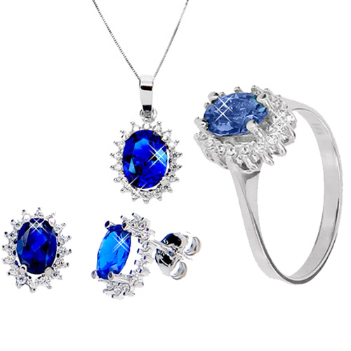 Mini set ροζέτες από λευκό χρυσό Κ14 με ζιργκόν