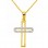 Χρυσός σταυρός Κ14 με αλυσίδα