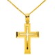 Χρυσός βαπτιστικός σταυρός Κ14 με αλυσίδα