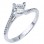 Λευκόχρυσο μονόπετρο δαχτυλίδι Κ9