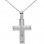 Λευκόχρυσος  βαπτιστικός σταυρός Κ14 με αλυσίδα