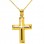 Χρυσός βαπτιστικός σταυρός Κ14 με αλυσίδα