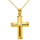 Χρυσός βαπτιστικός σταυρός Κ14 με αλυσίδα