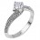 Λευκόχρυσο μονόπετρο δαχτυλίδι  Κ9