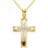 Χρυσός βαπτιστικός σταυρός Κ14 με αλυσίδα