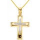 Χρυσός βαπτιστικός σταυρός Κ14 με αλυσίδα