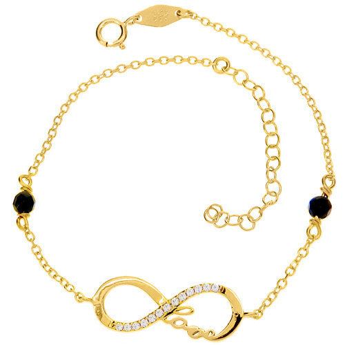 Χρυσό βραχιόλι Κ14 με ζιργκόν