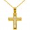 Χρυσός βαπτιστικός σταυρός Κ14 με αλυσίδα