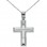 Λευκόχρυσος  βαπτιστικός σταυρός Κ14 με αλυσίδα