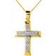 Χρυσός βαπτιστικός σταυρός Κ14 με αλυσίδα