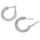 Λευκόχρυσα σκουλαρίκια κρίκοι Κ14 με ζιργκόν