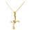 Χρυσός σταυρός Fashion K14 με αλυσίδα