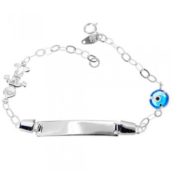 Παιδικό λευκόχρυσο βραχιόλι ταυτότητα Κ14