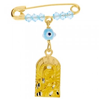 Παιδική χρυσή παραμάνα με φυλαχτό Κ9