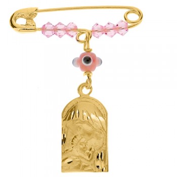 Παιδική χρυσή παραμάνα με φυλαχτό Κ9