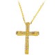 Χρυσός  σταυρός Κ14 με αλυσίδα