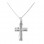 Λευκόχρυσος  σταυρός Fashion K9 με αλυσίδα