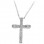 Λευκόχρυσος σταυρός Κ14 με αλυσίδα