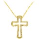 Χρυσός  σταυρός Κ14 με αλυσίδα