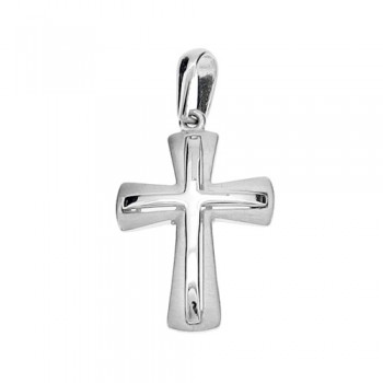 Λευκόχρυσος  σταυρός Fashion K14