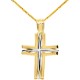 Χρυσός  σταυρός Κ14 με αλυσίδα