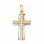 Χρυσός σταυρός Fashion K9 με ζιργκόν