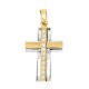 Χρυσός σταυρός Fashion K9 με ζιργκόν