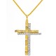 Χρυσός  σταυρός Κ14 με αλυσίδα