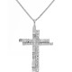 Λευκόχρυσος σταυρός Κ14 με αλυσίδα