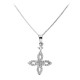 Λευκόχρυσος σταυρός Κ14 με αλυσίδα