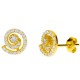 Χρυσά σκουλαρίκια Κ14 με ζιργκόν