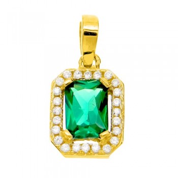 Χρυσό μενταγιόν Κ14 με ζιργκόν