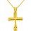 Χρυσός βαπτιστικός σταυρός Κ14 με αλυσίδα