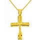 Χρυσός βαπτιστικός σταυρός Κ14 με αλυσίδα