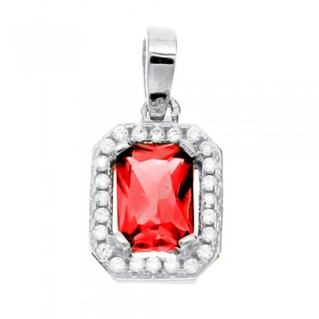 Λευκόχρυσο μενταγιόν Κ14 με ζιργκόν