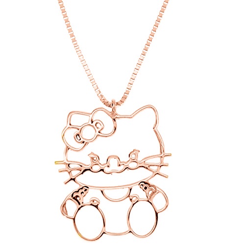 Παιδικό κολιέ από ροζ χρυσό Κ14