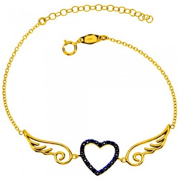 Χρυσό βραχιόλι Κ14 με ζιργκόν