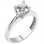 Λευκόχρυσο δαχτυλίδι μονόπετρο Κ9