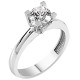 Λευκόχρυσο δαχτυλίδι μονόπετρο Κ9