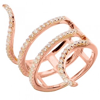 Ασημένιο δαχτυλίδι 925 σε ροζ χρώμα με ζιργκόν